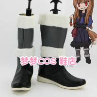 Spice And Wolf Holo Cosplay Costume Shoes Handmade Faux Leather Boots