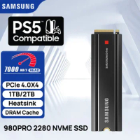 SAMSUNG SSD 980 Pro with Heatsink 1TB 2TB NVMe PCIe 4.0 M.2 2280 7000MB/S Drives for PS5 PlayStation 5 Laptop Gaming Computer