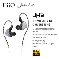 FiiO JadeAudio JH3 1DD+2BA Triple Hybrid Driver In-ear Earphone IEM HiFi Audio with Detachable 0.78 Cable Bass