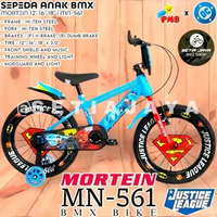 Sepeda Anak BMX 16", Inch PMB MORTEIN MN-561 JUSTICE LEAGUE, Frame Steel, Ban Jumbo 3.0, Sepeda Anak
