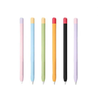Suitable for Apple Pencil 2 Protective Cover Soft Silicone Color Contrast Stylus Pen Pen Holder for Apple Pencil 2nd Generation