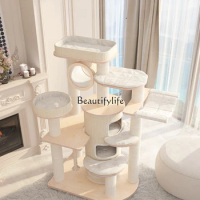 Cat Climbing Frame Super Large Solid Wood Multi-Layer Castle Cat Nest Cat Tree Integrated