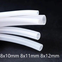 5meters 8x10mm 8x11mm 8x12mm 8mm ID anti-corrosion white PTFE tube PTFE hose ptfe pipe polytef tubing heat-resistant F4 hose