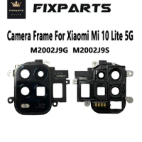 For Xiaomi Mi 10 Lite Rear Camera Frame With Glass Lens M2002J9G M2002J9S Back Camera Lens For Mi 10 Lite 5G