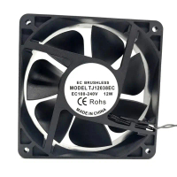 พัดลมระบายความร้อนแรงดันไฟฟ้ากว้างสากล EC 100V 240V 110V 220V 230V ขนาด 6 ซม. 8 ซม. 9 ซม. 12 ซม. 14 