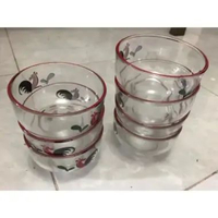 Mangkok Bakso Cap Ayam Jago 1 Liter Kaca Bening Kedaung / Mangkuk Mie Tahan Panas Harga Termurah Tra