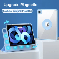 iPad Air 4 Air 5 2022 Detachable Back Shell for iPad 8th 9th Mini 6 Case iPad Pro 12.9 2021 Magnetic Flip Case iPad Pro 11 Cover
