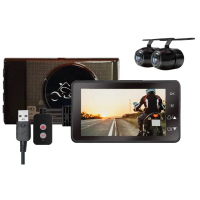 【AWESOME奧森】MI50 1080P雙鏡頭機車用行車紀錄器(贈16G)