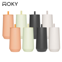 【WOKY 沃廚】買一送一-輕芯鈦瓷易潔層吸管保溫杯600ml (送海綿杯刷)