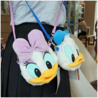 Disney Daisy Donald Duck head shoulder Bag Coin bag phone bag Wallet Plush Toy