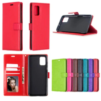 100pcs/Lot PU Leather Flip Wallet Phone Case For Samsung Galaxy A71 A51 M40S A41 A11 A01 TPU Inner Cover