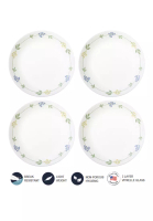 Corelle Corelle 4 Pcs Vitrelle Tempered Glass Luncheon Plate - Secret Garden