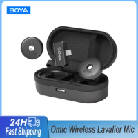 BOYA Omic D/U Wireless Lavalier Lapel Microphone for iPhone Android DSLR Cameras USB-C Live Streaming Gaming Youtube Recording