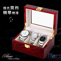 手錶收納盒 手表盒空盒子高檔通明玻璃高端亮光油漆烤漆盒子【林之舍】