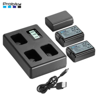 Probty NP-FW50 NP FW50 Battery+3 Channel Charger For Sony ZV-E10 A7 A7R A7RII A7II A7SII A7S a6300 a6400 a6500 RX10 Series