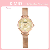 KIMIO Diamond Dial Women Watch Waterproof High Quality Quartz WristWatch Ladies Dress Clock Simple Female Gift Relogio Feminino