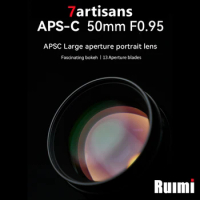 7artisans 50mm F0.95 APS-C Large Aperture Manual Focus Lens for Sony E /Canon M /Fuji X /M43 /Nikon Z Mount Mirrorless Cameras