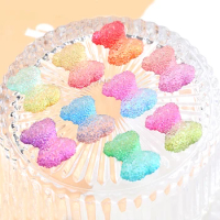 6piece jelly color gradient bear resin patch DIY hand jewelry hair accessories mobile phone case accessories materials