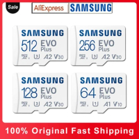 SAMSUNG TF Micro SD 64gb 128gb 256gb 512gb TF(MicroSD) EVO Plus 4K U3 V30 A2 Read 130MB/s high-speed console tablet MEMORY card