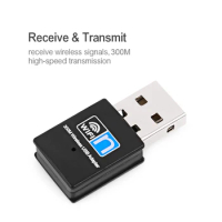Network Card Mini Wireless USB Wifi Adapter Chip8188 300Mbps USB 2.0 Receiver Dongle for Desktop Laptop for Windows /MAC