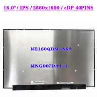 16.0" QHD Laptop LCD Screen NE160QDM-N62 MNG007DA1-3 For Lenovo Ideapad 5 Pro-16ACH6 40Pin 100%sRGB Display Matrix