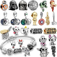 Fall New 925 Sterling Silver HEROCROSS Disney Marvel Star Wars Rescuers Pendant Charm Fit Original Pandora Bracelet Jewelry DIY