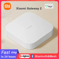 Xiaomi Smart Multifunctional Gateway 2 Bluetooth Mesh Zigbee WiFi Hub Remote Control Dual-Wi-Fi 5G 2.4G Mi Home APP