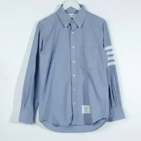 Kemeja THOM BROWNE 4 BAR BUTTON DOWN LIGHT BLUE LONG SHIRT 100% ORIGINAL size 1