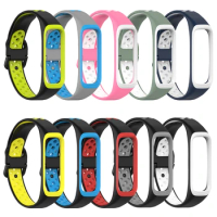 Double Color Sport Straps For Samsung Galaxy Fit 2 SM-R220 Soft Silicone Replacement Bracelet For Samsung Galaxy Fit2 Correa