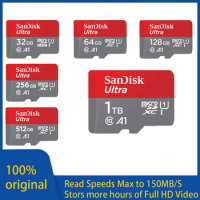 SanDisk Micro SD Card 32GB 64GB memory card Class10 TF Card 100% Original tf 128GB 256GB Max 512GB 1TB for smartphone and tablet