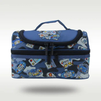 Australia Smiggle Original Lunch Bag Boys Blue Game Bento Bag Fruit Lunchbox Clutch Bag Portable Waterproof 9 Inches