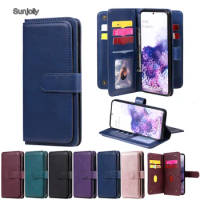 Sunjolly 10 Card Wallet Case for SONY Xperia 5 ii 10 ii 1 ii 8 5 L4 PU Leather Phone Cover coque capa case hoesje deksel tok
