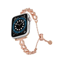 Suitable for AppleWatch strap iWatch 3/4/5/6/7/8SE vintage Cuban bracelet strap