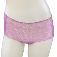 思薇爾 Panty小褲系列M-XL蕾絲中低腰平口女內褲(桑椹紫)