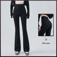 Flare Pants celana panjang dengan bagian bawah lonceng Tambah ukuran Yoga legging celana Olahraga Wa