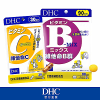 DHC【上班族B加C組】維他命B群(90日份)+維他命C(30日份)