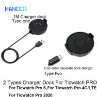 100cm charging dock For Ticwatch Pro 2020 S USB Data charger Cable For Ticwatch Pro 4G LTE strong Magnetic Portable Chargers