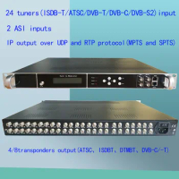 24 tuner dvb-s2/S to DVB-T digital catv modulator, 24 way DVB-T tuner to DVB-T RF modulator, TV headend For Cable TV Radio Equip