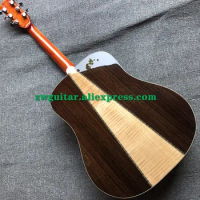Custom acoustic guitar, 41-inch solid spruce top, ebony fingerboard, high-quality bird Dreadnought guitarra