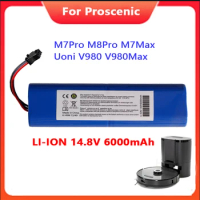 New 6000mAh Battery For Proscenic M7 MAX, M7 Pro, M8 Pro, U6, For Philips FC8972, Haier TAB-T530S, Lenovo LR1 Vacuum Cleaner