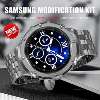 Luxury Metal Case Strap For Samsung Galaxy Watch 5 Pro 45MM Modification Kit For Samsung Watch 5 pro 45mm Stainless Steel Band