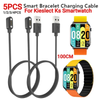 1-5PC 100CM USB Charger for Kieslect Ks Pro Smartwatch Magnetic Charging Cable Cradle Dock Power Adapter Smart Watch Accessories