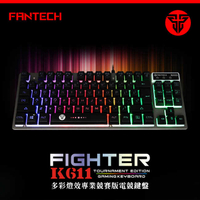 強強滾優選~FANTECH K611L 多色燈效鋁合金面板鍵盤 薄膜結構鍵盤/19鍵
