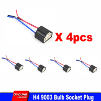 4x NEW 9003 h4 h7 LED Ceramic Wire Wiring Harness Connector Sockets bulb pigtail plug h4 h7 LED bulb holders for Car Headlight