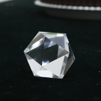 天然白水晶原石擺件20面球形切面把玩件創意禮品