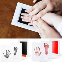 Newborn Baby Handprint Footprint Fhoto Frame Ink Pad DIY Photo