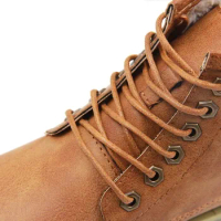 1Pair Cotton Waxed Shoelaces Round Martin boots Shoe laces Boot Laces Waterproof Leather Shoelace Length 90cm 100cm 120cm