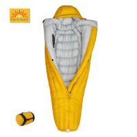 Camping Sleeping Bag 800 puffs 10D Waterproof White Goose Down Ultralight Thickened Sleeping Bag