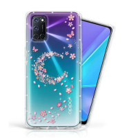 【Meteor】OPPO A72 奧地利彩鑽空壓防摔手機殼(櫻月)