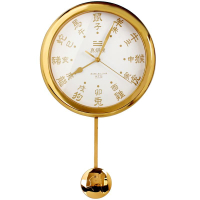 【最低價】【公司貨】【風水】中式吉祥鐘表掛件十二生肖銅鐘掛鐘金鐘家居裝飾客廳表靜音